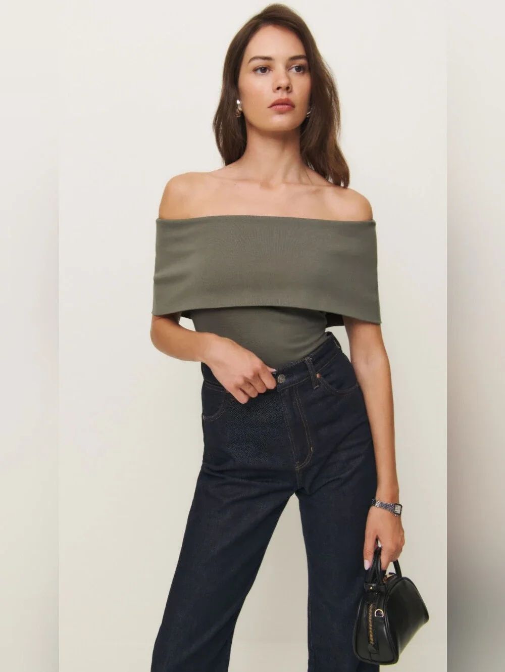 NWT Reformation teddy knit top Size S